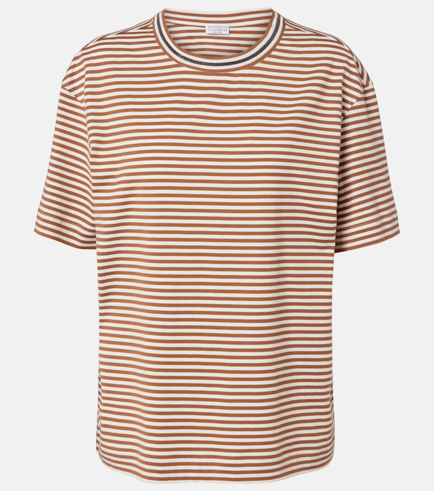 Brunello Cucinelli Striped oversized cotton jersey T-shirt | Thumbnail 6 Brunello Cucinelli Striped oversized cotton jersey T-shirt | Thumbnail 6