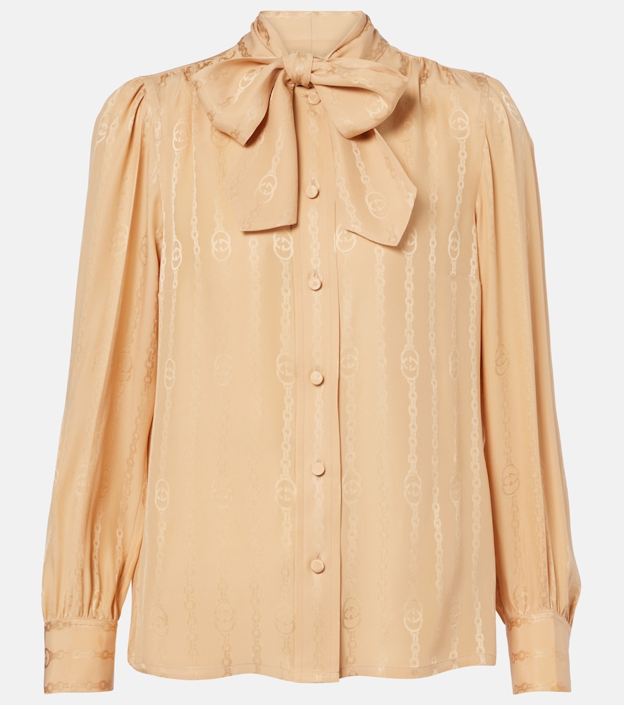 Gucci Interlocking G silk jacquard shirt