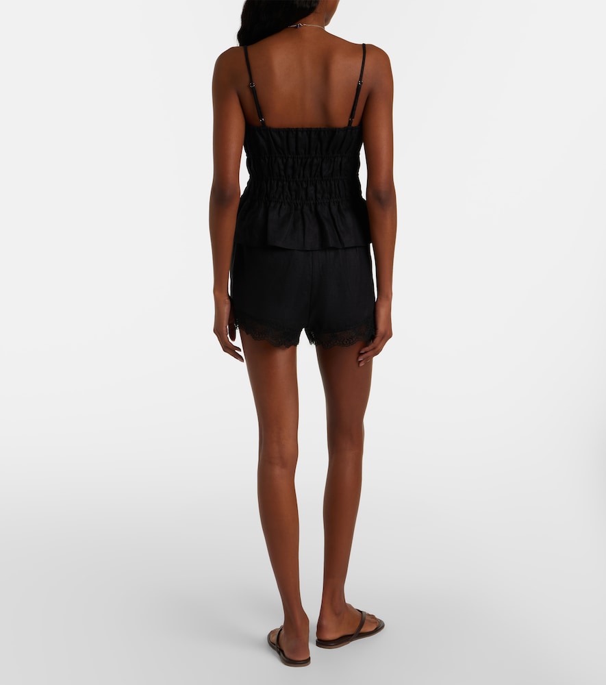  Staud Staud Shorts Von Aus Leinen Mit Spitze 