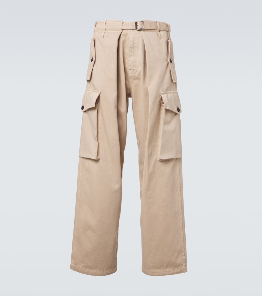 Pantaloni cargo in raso di cotone