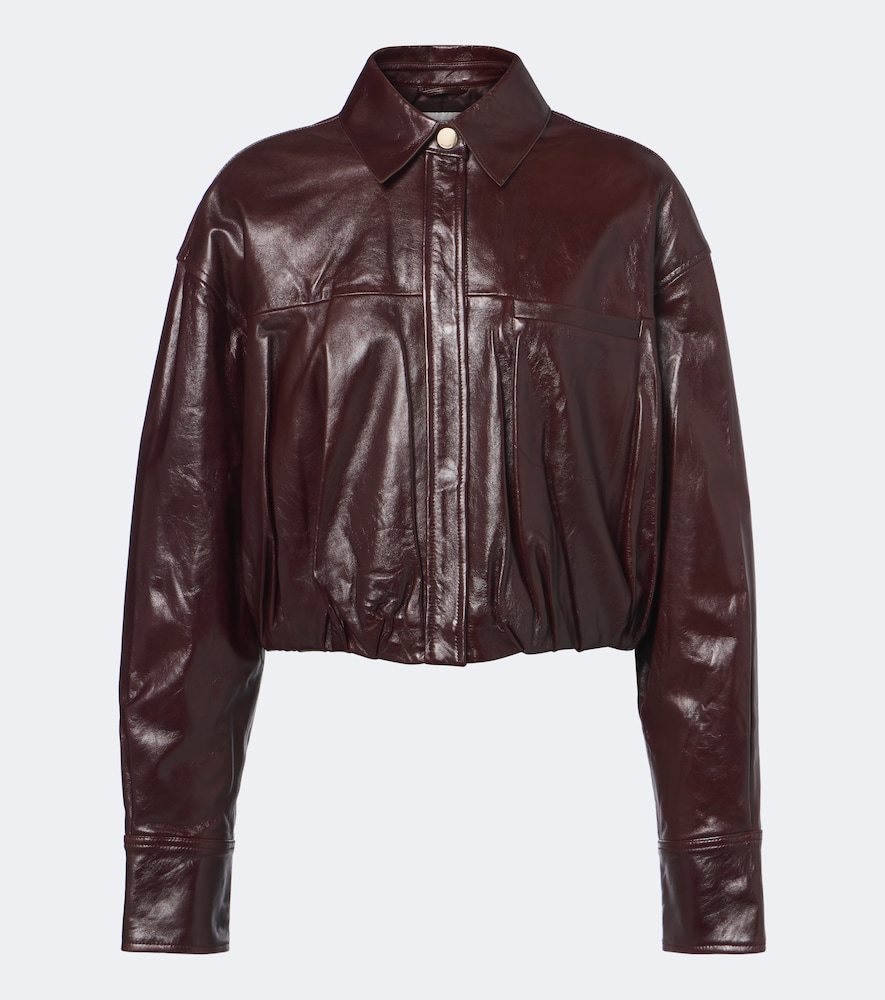 Giacca in pelle cropped