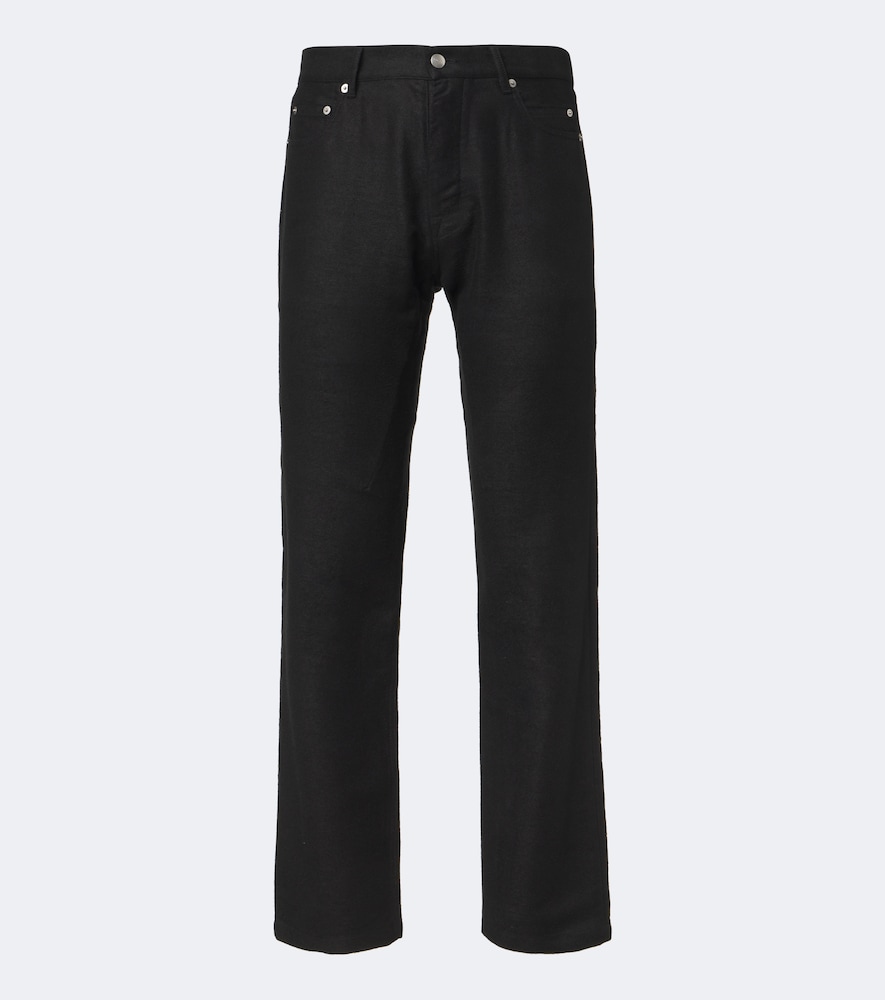 Rick Owens Men's Black Kurdt Ramie And Cotton Straight Pants Size 28 - Mytheresa