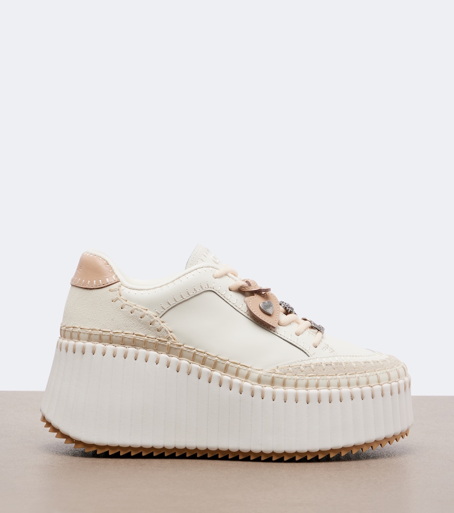 Chloé Nama Leather Platform Sneakers