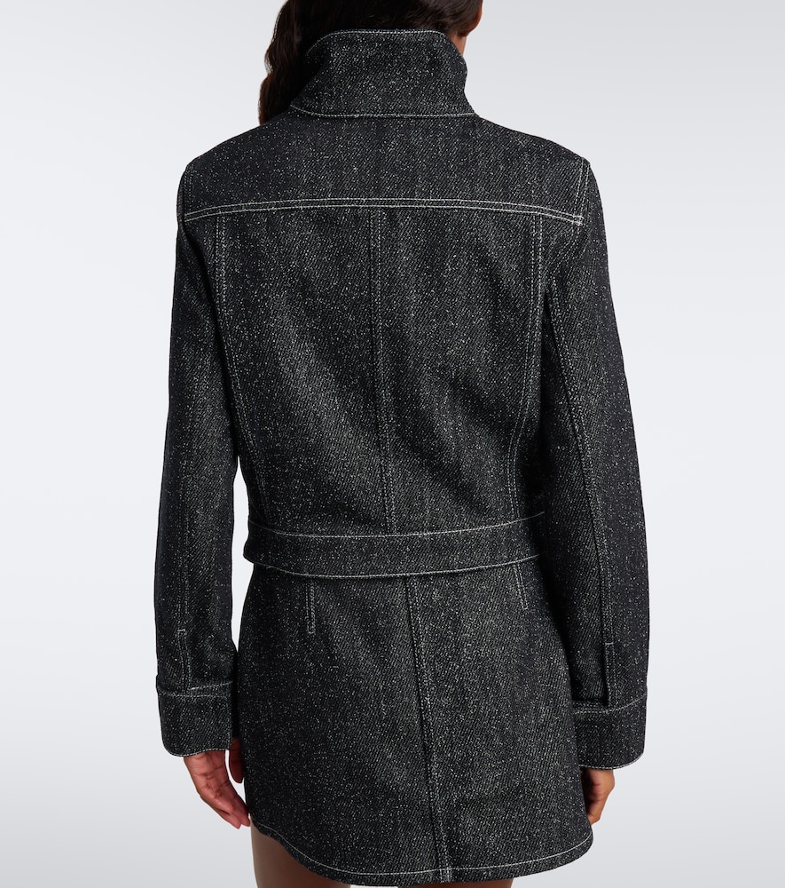 Courrèges Logo Denim Tweed Jacket