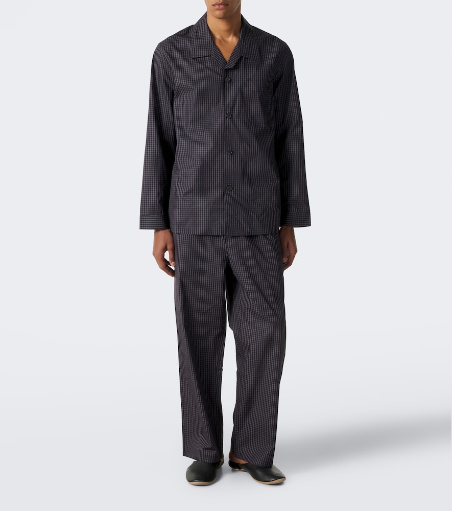 Checked Cotton Pajama Shirt