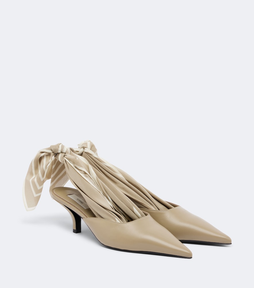 Slingback-Pumps Scarf aus Leder