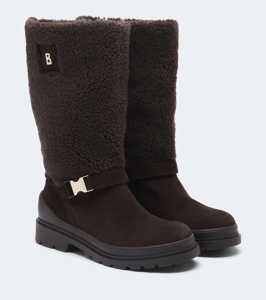 St. Moritz Suede And Shearling Boots
