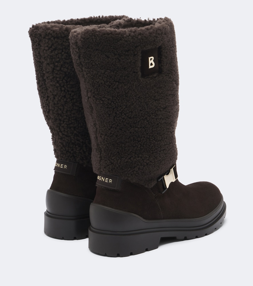 St. Moritz Suede And Shearling Boots