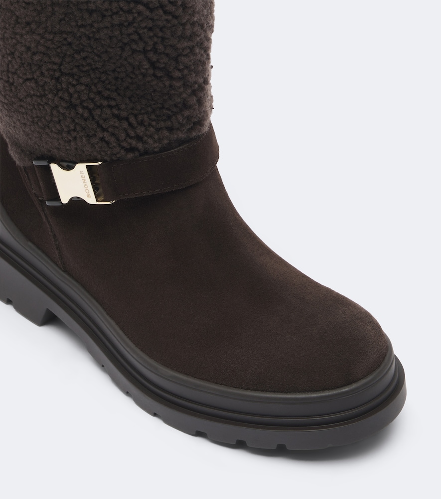 St. Moritz Suede And Shearling Boots