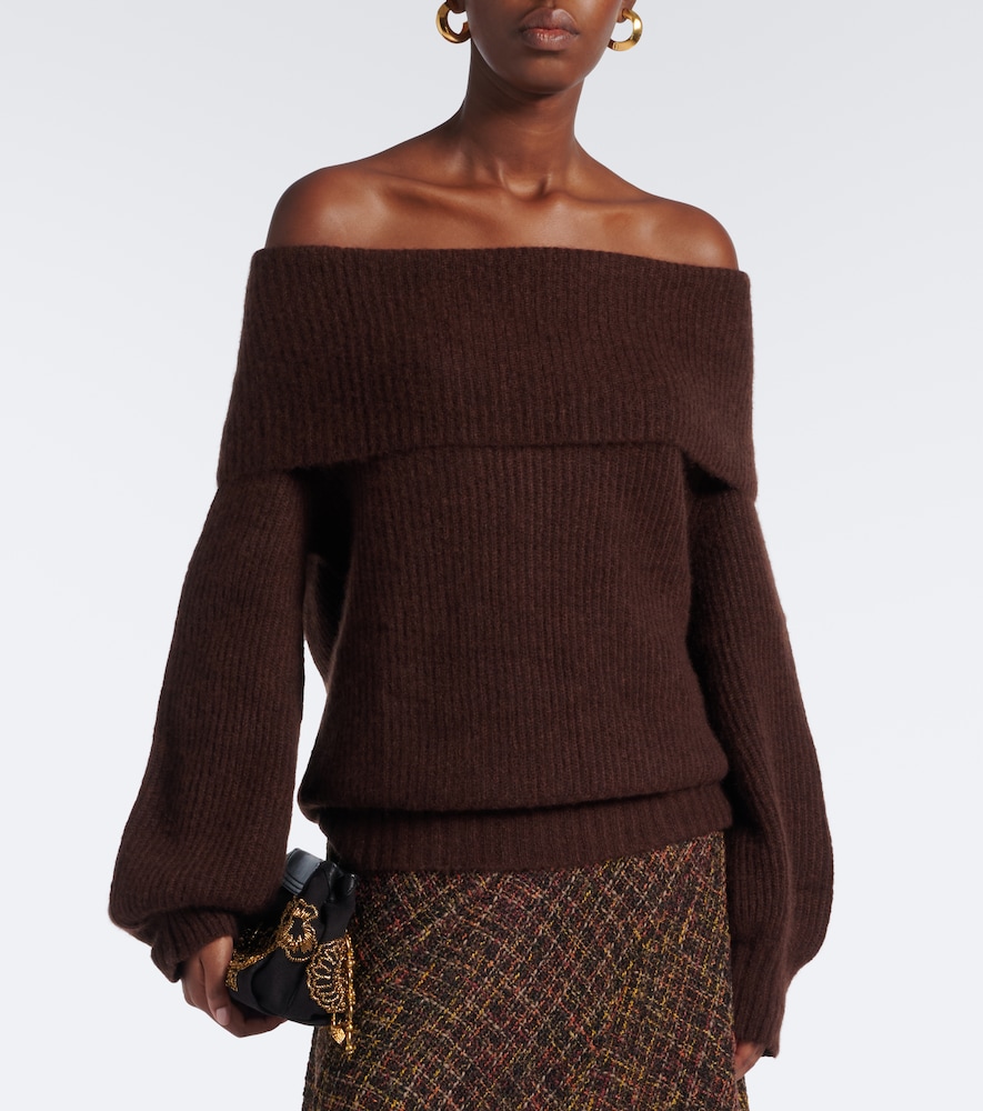 Off-Shoulder Cashmere And Sweater