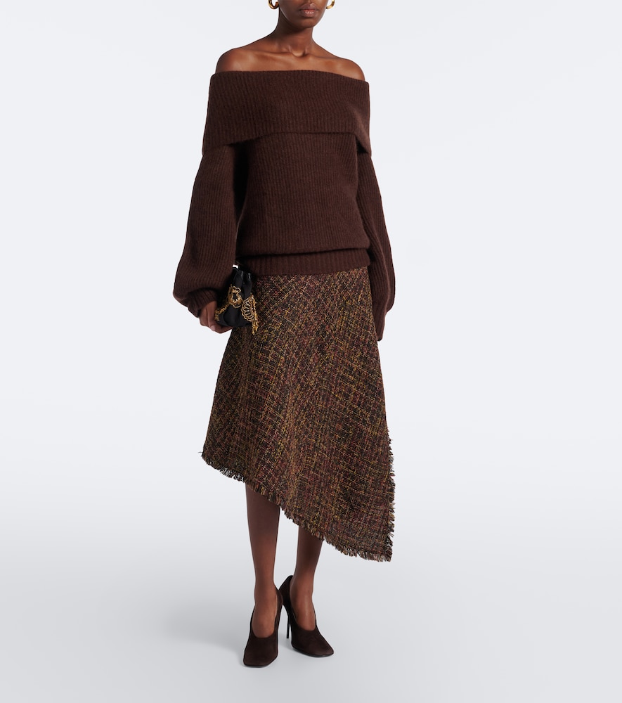 Off-Shoulder Cashmere And Sweater