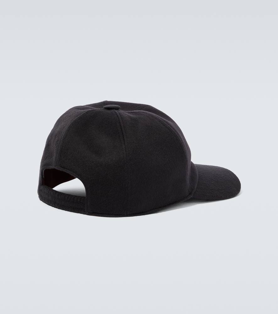 Shop Loro Piana Cashmere Baseball Cap In Caviar