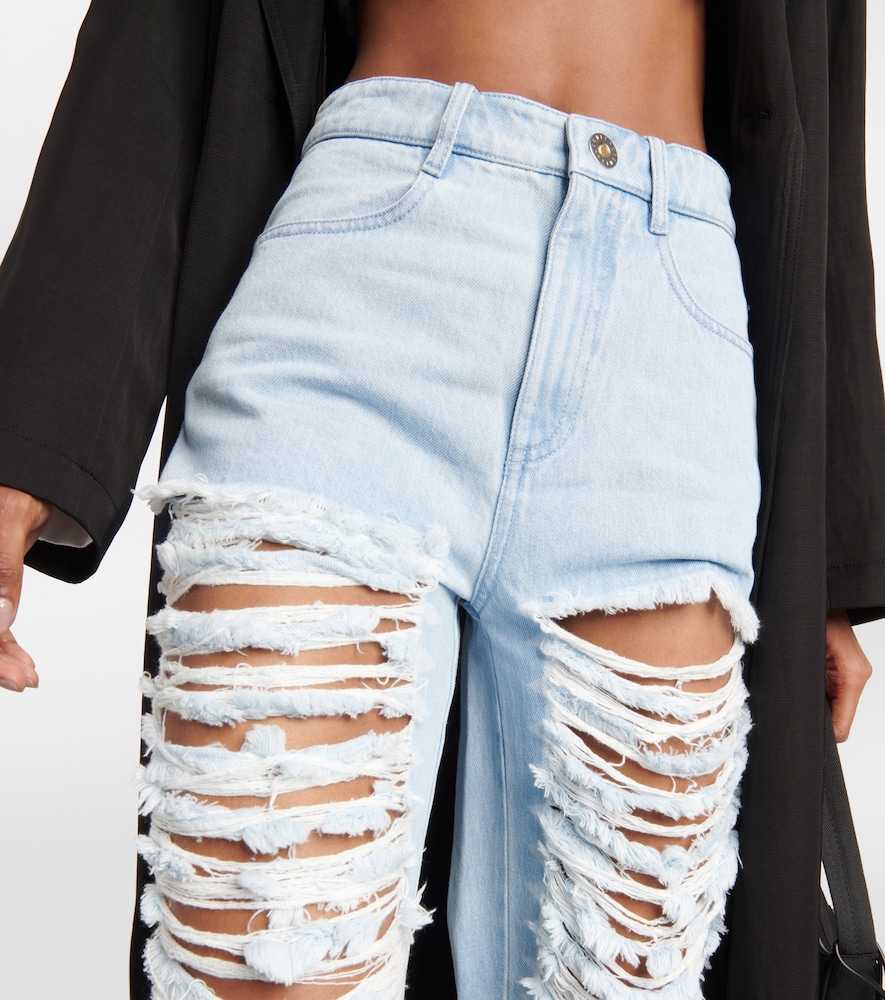  Dion Lee Dion Lee Distressed Low-rise Wide-leg Jeans 