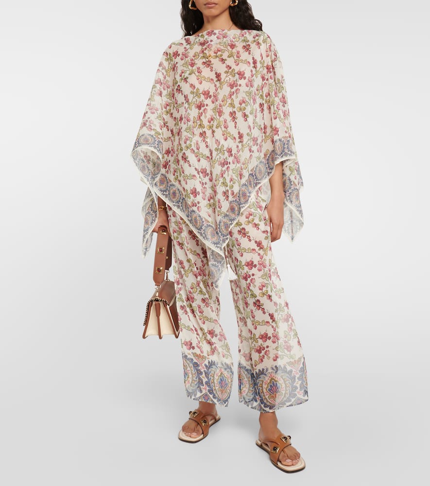 Etro Printed High-rise Pants In Multicoloured