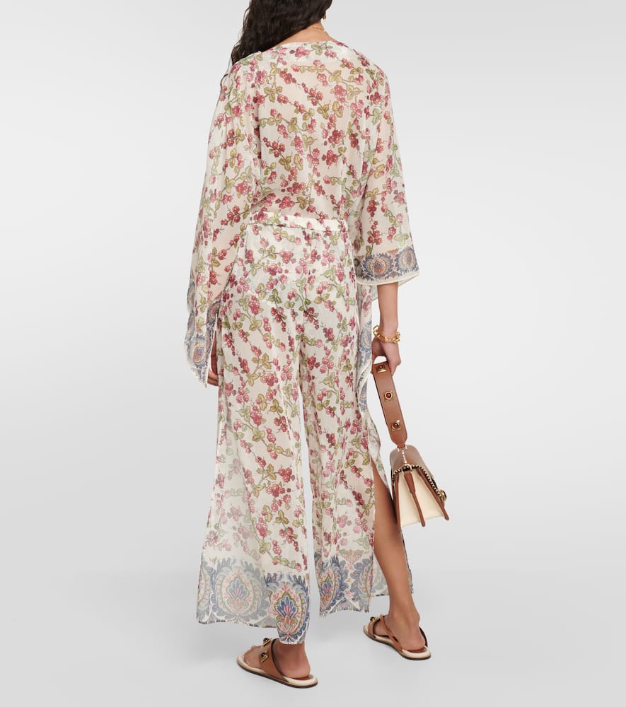 Etro Printed High-rise Pants In Multicoloured