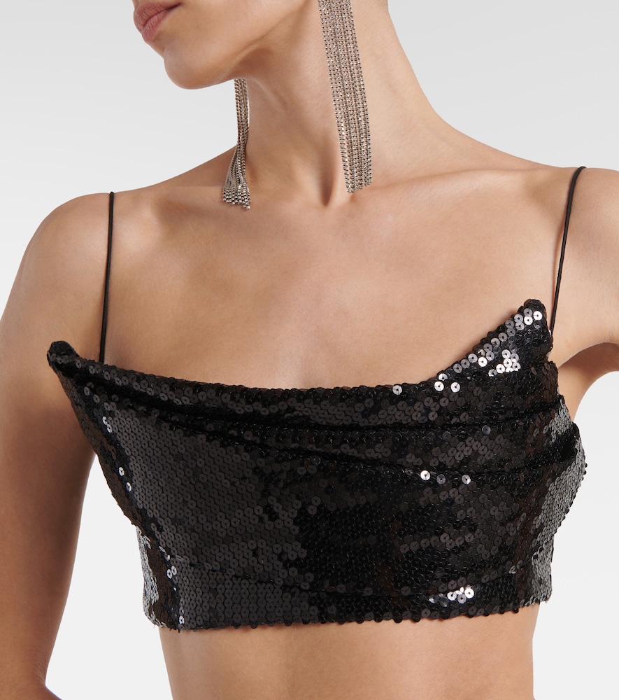 Sequined Crop Top
