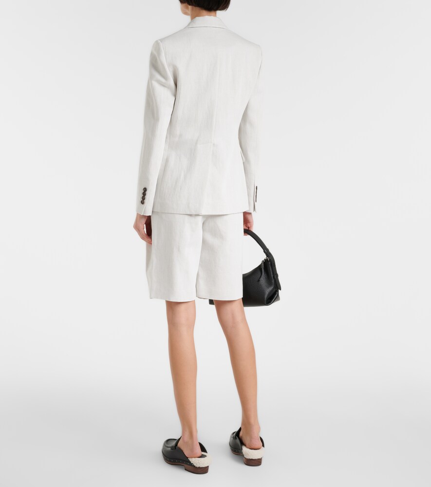  Brunello Cucinelli Brunello Cucinelli Blazer Aus Baumwolle Und Leinen 