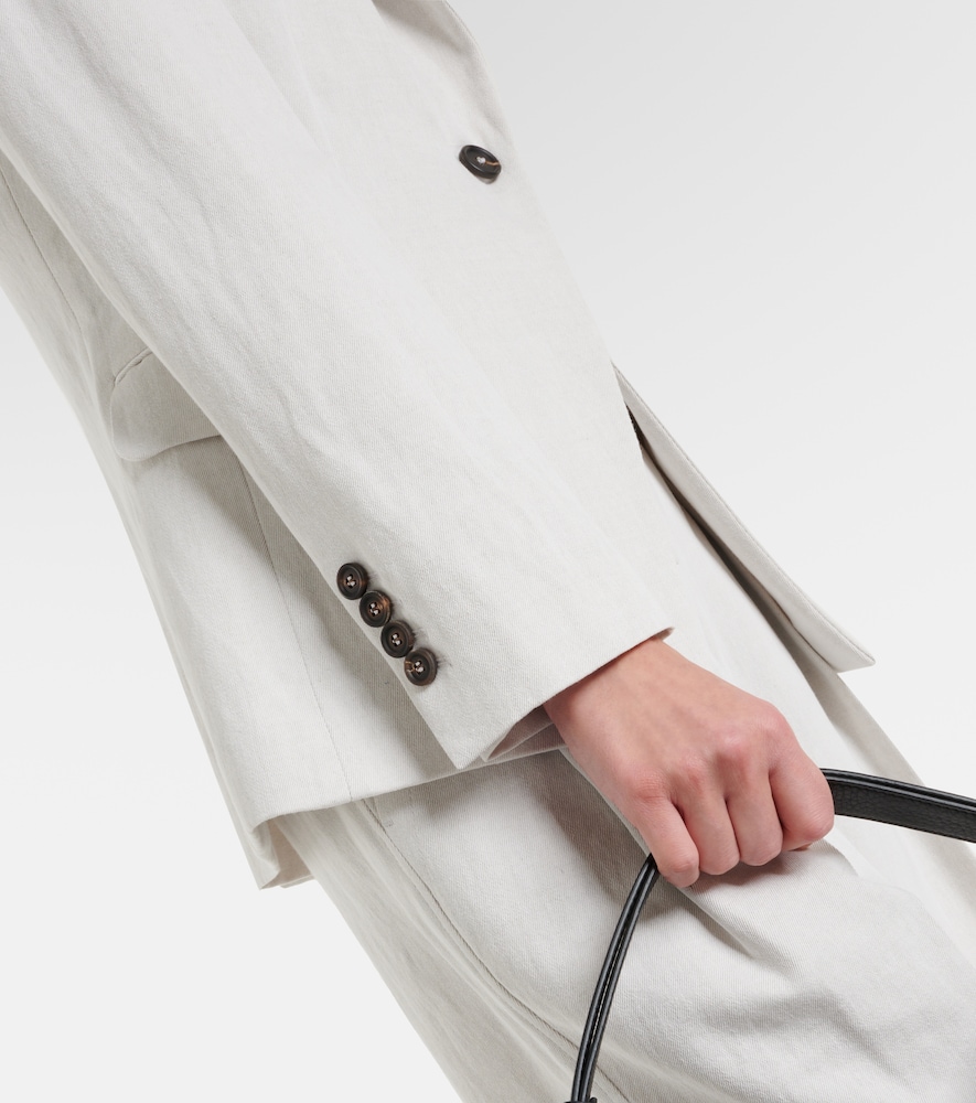  Brunello Cucinelli Brunello Cucinelli Blazer Aus Baumwolle Und Leinen 