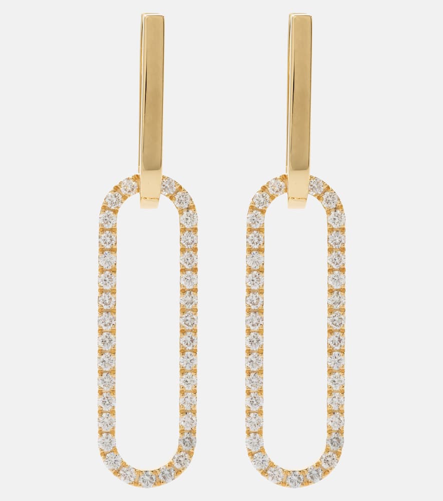 Bucherer Fine Jewellery Link 18kt Gold Hoop Earrings With Diamonds