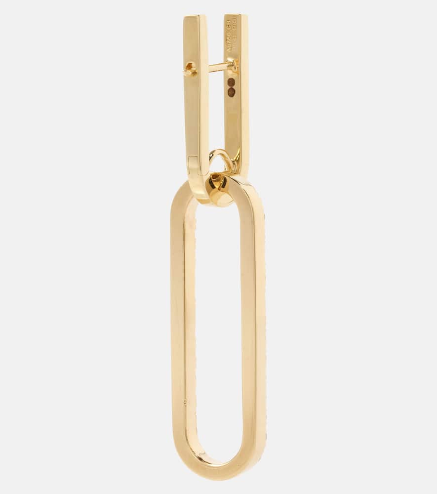 Bucherer Fine Jewellery Link 18kt Gold Hoop Earrings With Diamonds In Gold