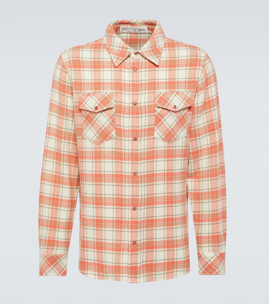 Plaid cashmere shirt