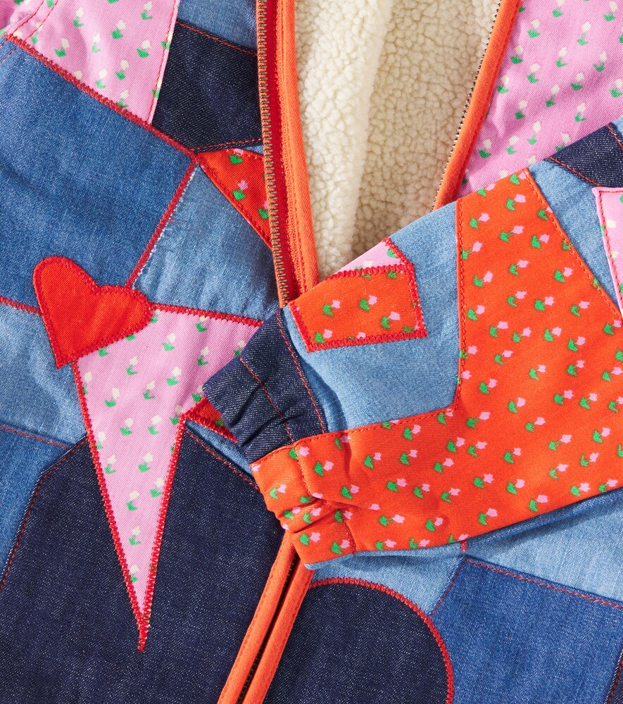  Stella Mccartney Kids Stella Mccartney Kids Patchwork Denim Bomber Jacket 
