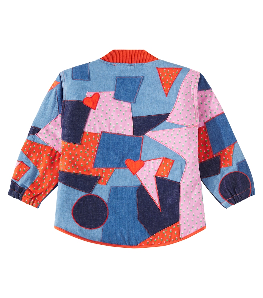  Stella Mccartney Kids Stella Mccartney Kids Patchwork Denim Bomber Jacket 