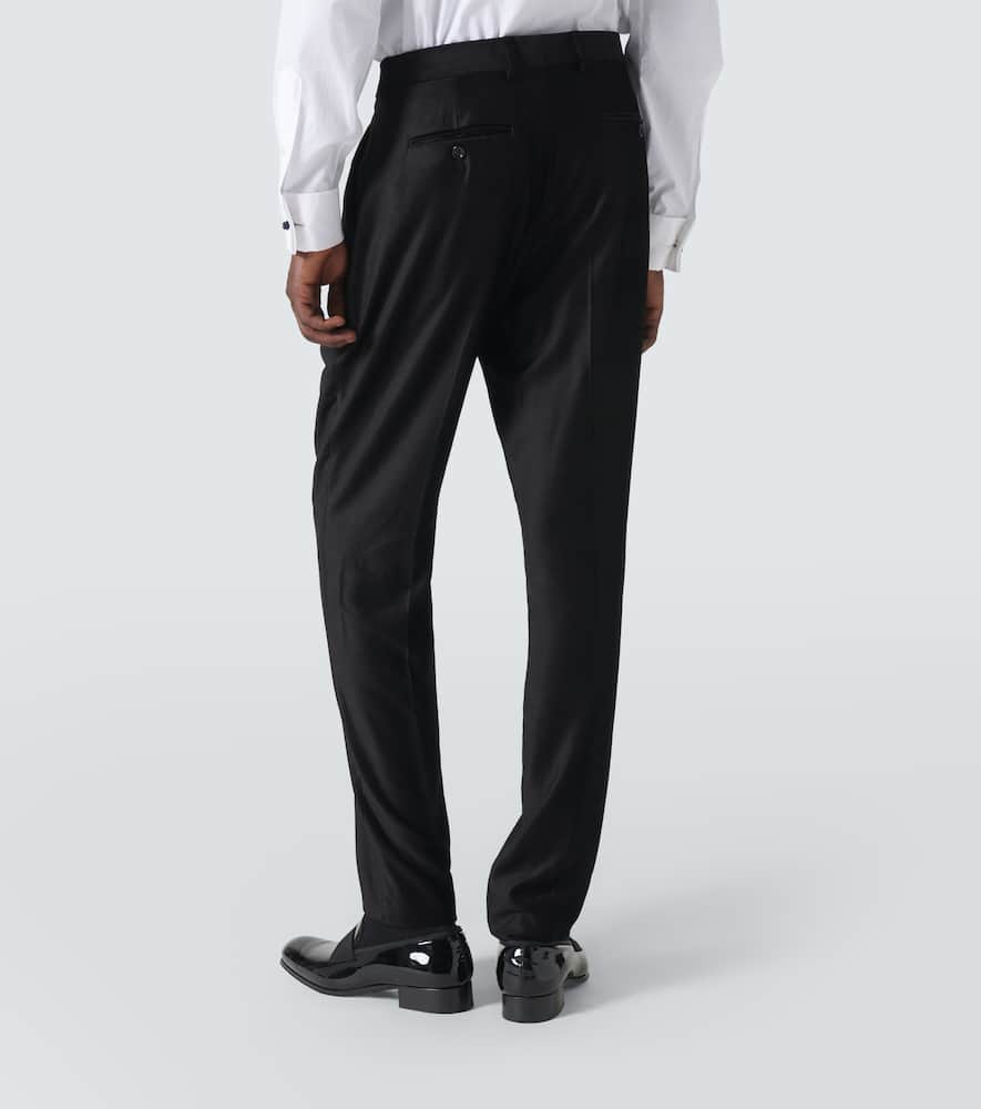 Lardini Velvet Tuxedo Pants In Black