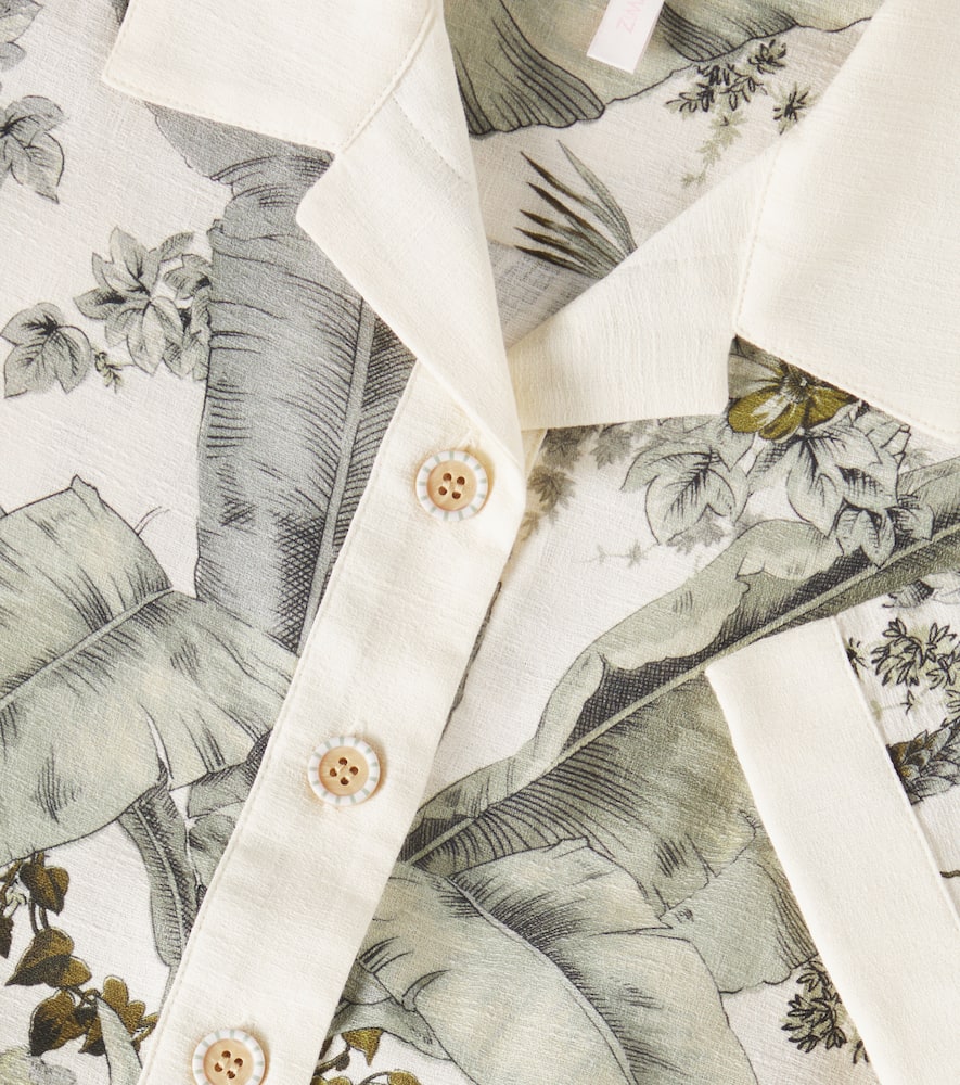 ZIMMERMANN WYLIE FLORAL COTTON SHIRT