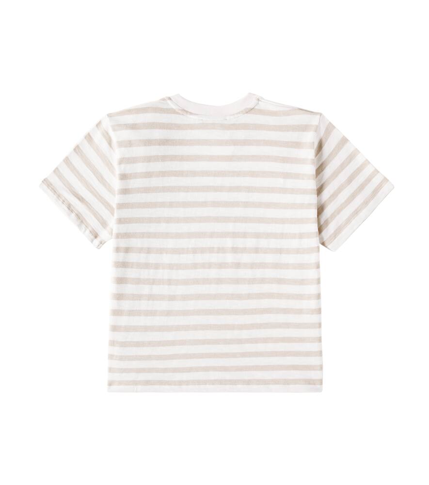 Bonpoint Eidan Striped Cotton Jersey T-shirt In Rayures Beige