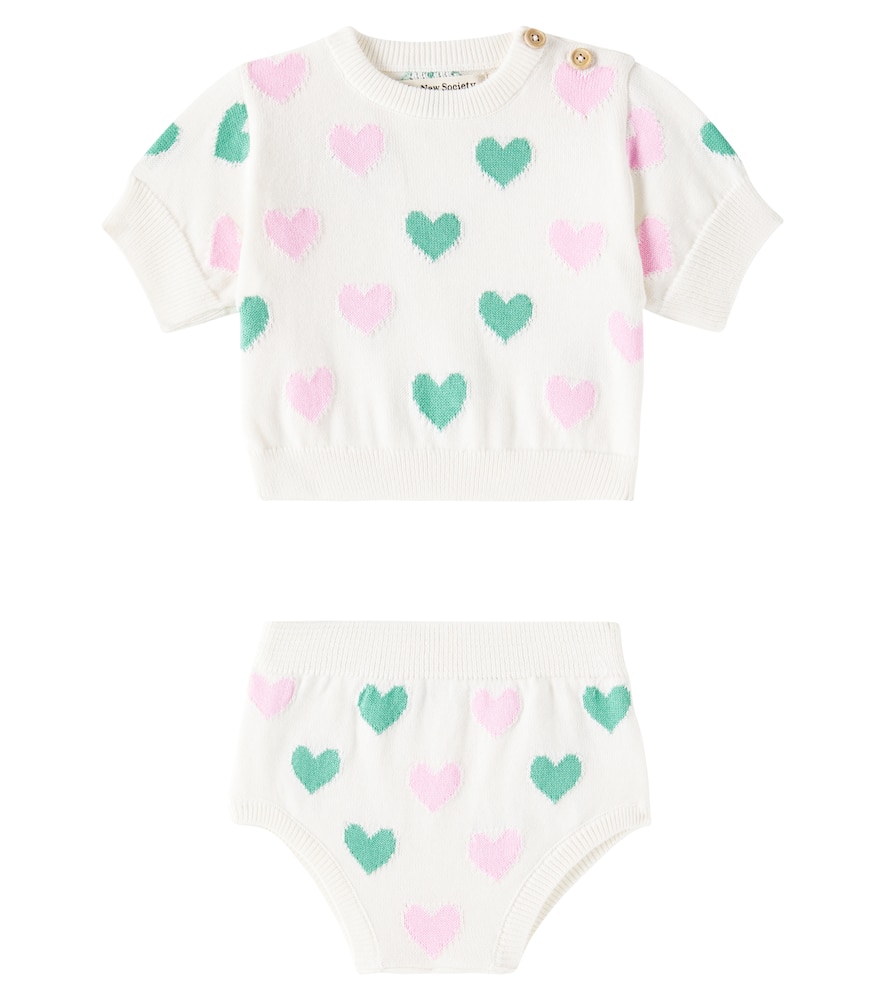 The New Society Baby Oia Cotton Top And Bloomers Set In Multicolor