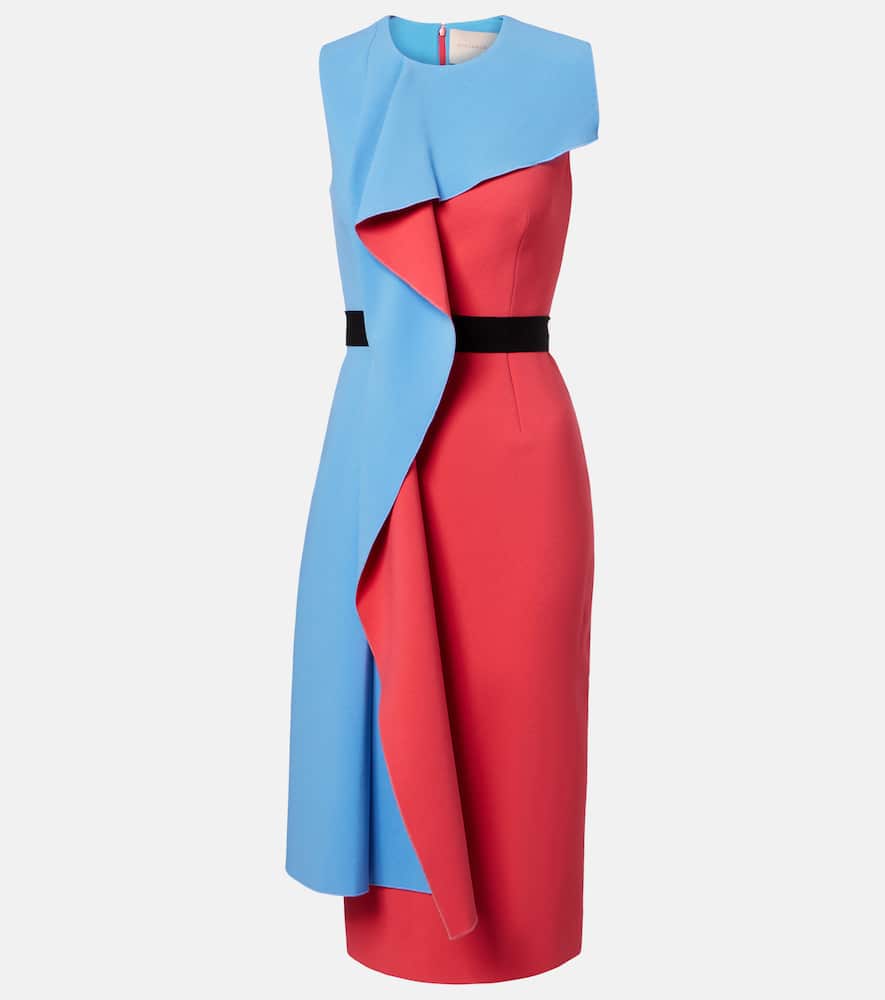Pembrook draped crêpe cocktail dress