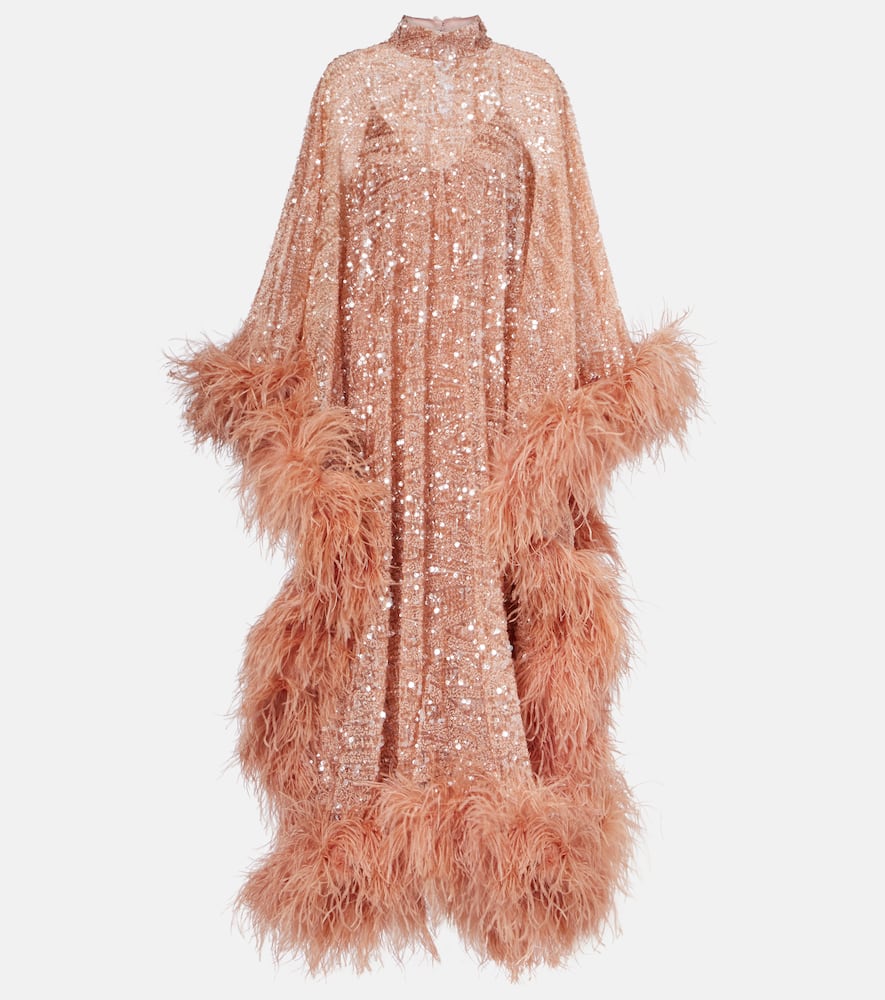 Casta Diva Sublime sequined tulle kaftan
