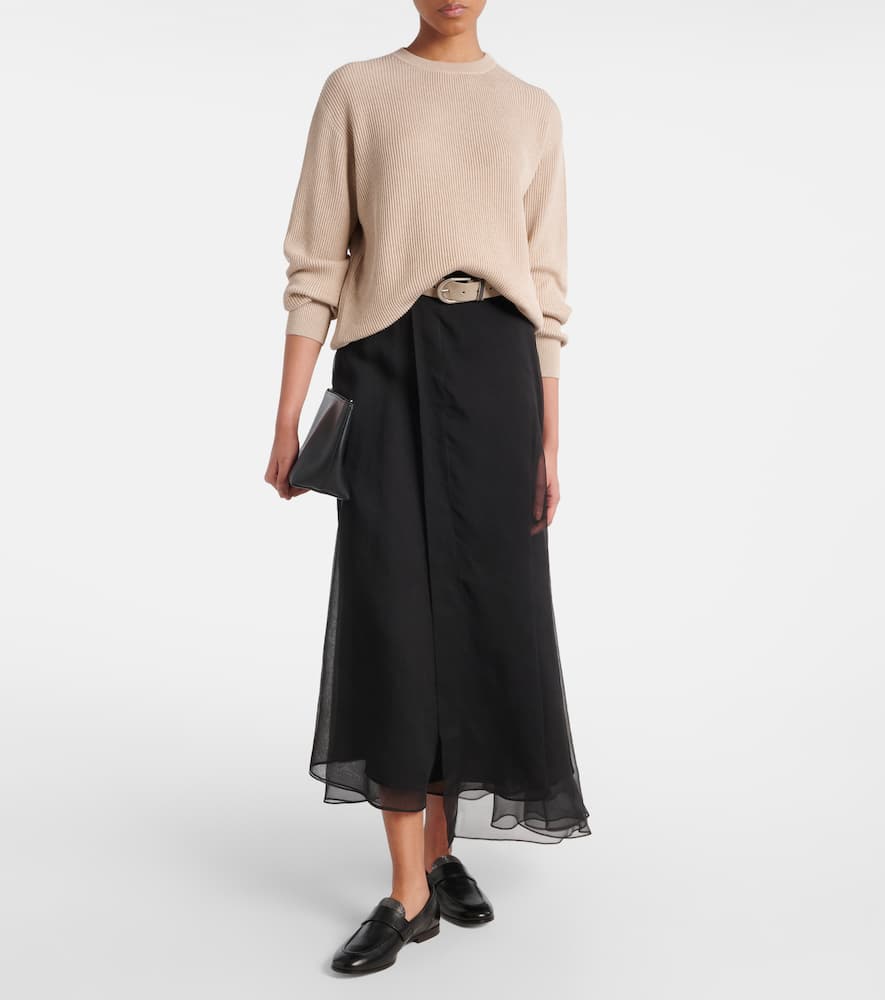 Brunello Cucinelli Cotton Sweater In Beige