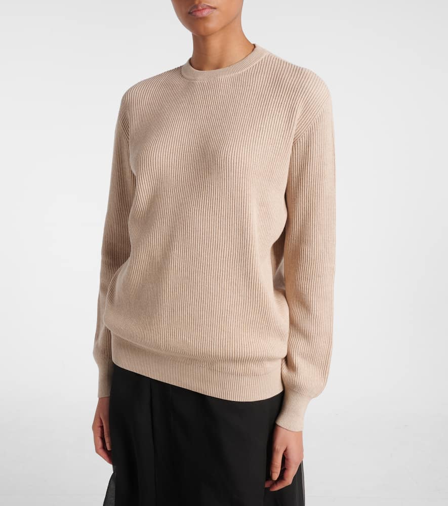 Brunello Cucinelli Cotton Sweater In Beige