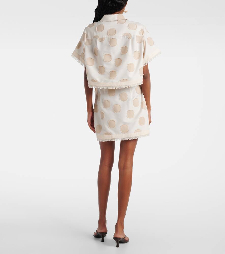 Simkhai Topanga Polka-dot Crop Top