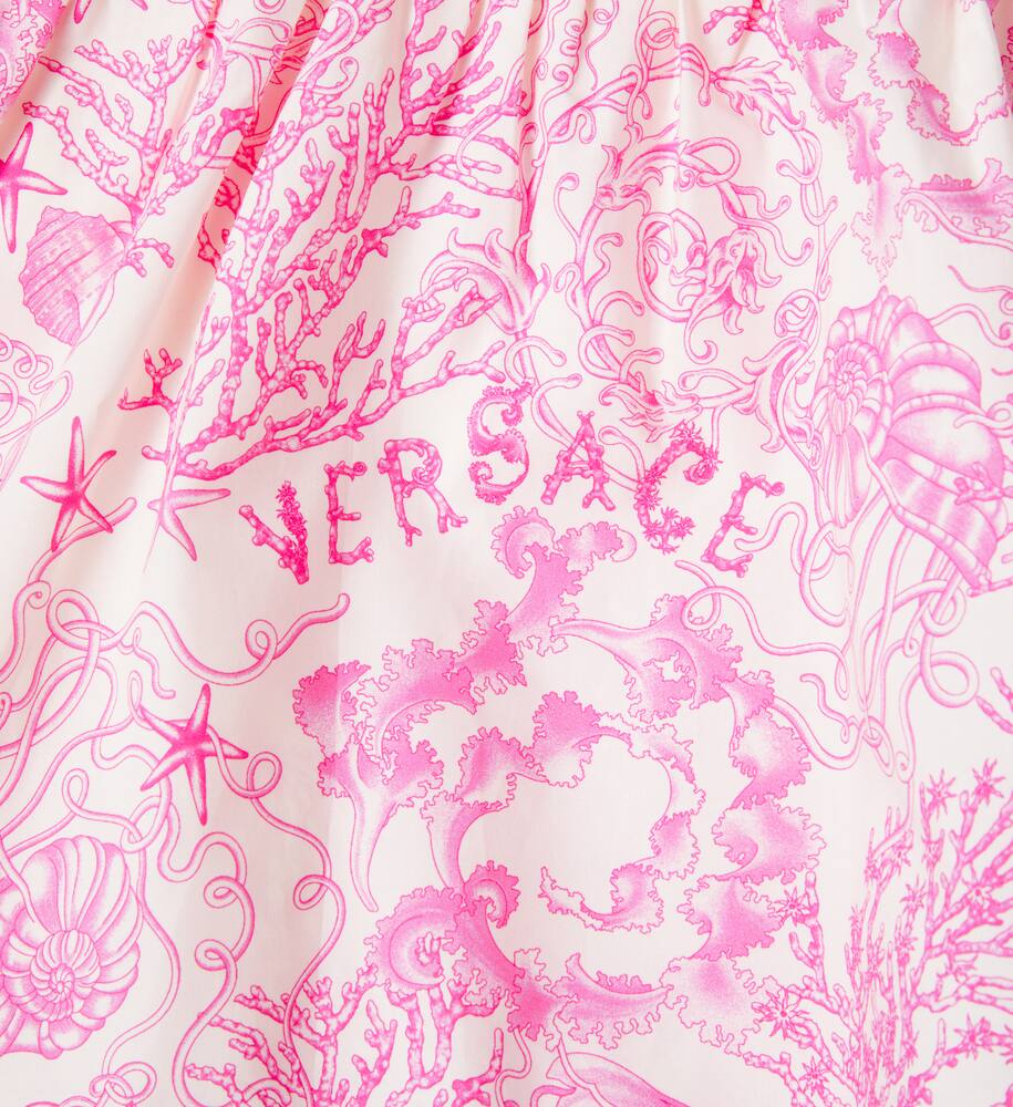 Versace Underwater Barocco T-shirt Dress In Pink
