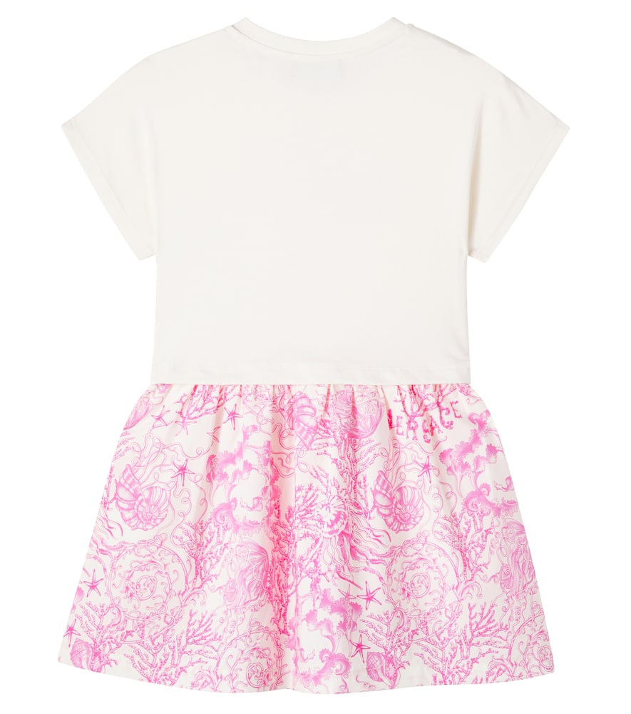Versace Underwater Barocco T-shirt Dress In Pink