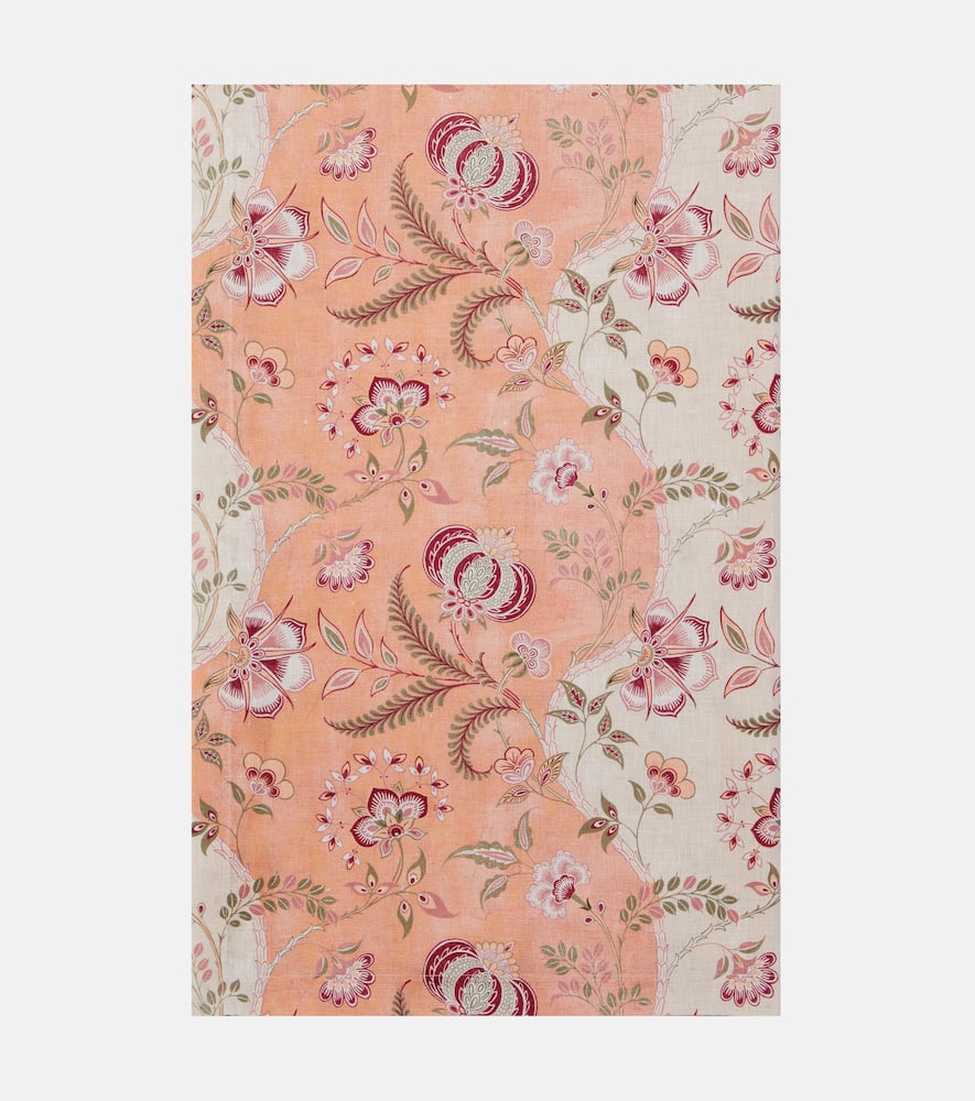 Cabana Asli Printed Linen Tablecloth In Pink