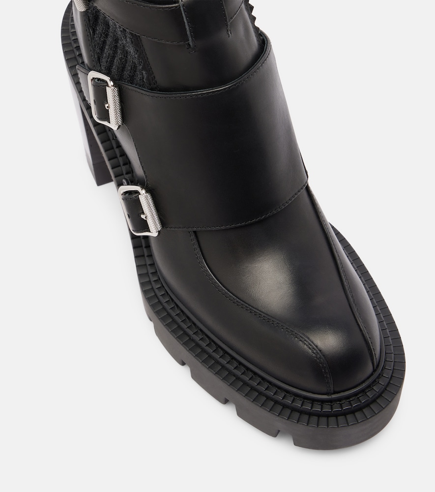  Christian Louboutin Christian Louboutin Cortinetta College 100 Leather Ankle Boots 