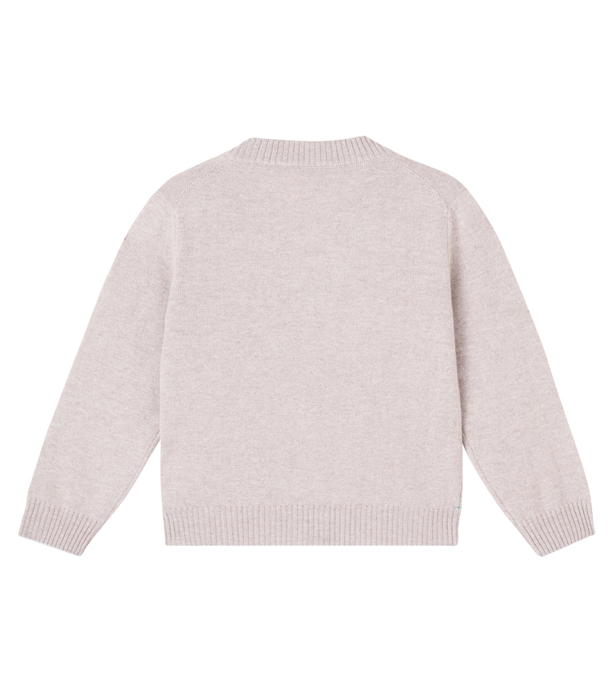 Brunello Cucinelli Embroidered Cashmere Cardigan In Neutral
