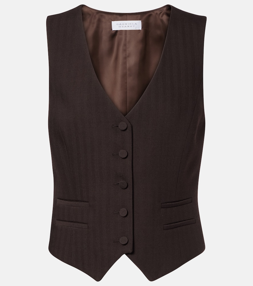 Gabriela Hearst Wool Vest In Brown