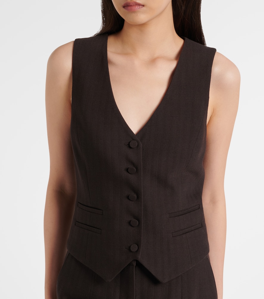 Gabriela Hearst Wool Vest In Brown