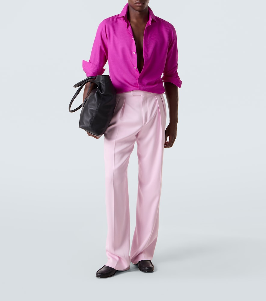  Tom Ford Tom Ford Perforated Silk Twill Shirt 