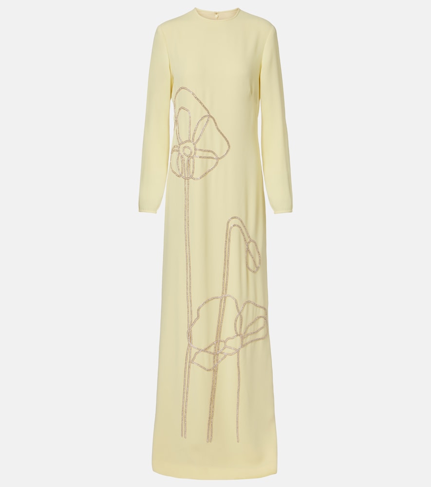 Costarellos Zarie embellished crêpe gown