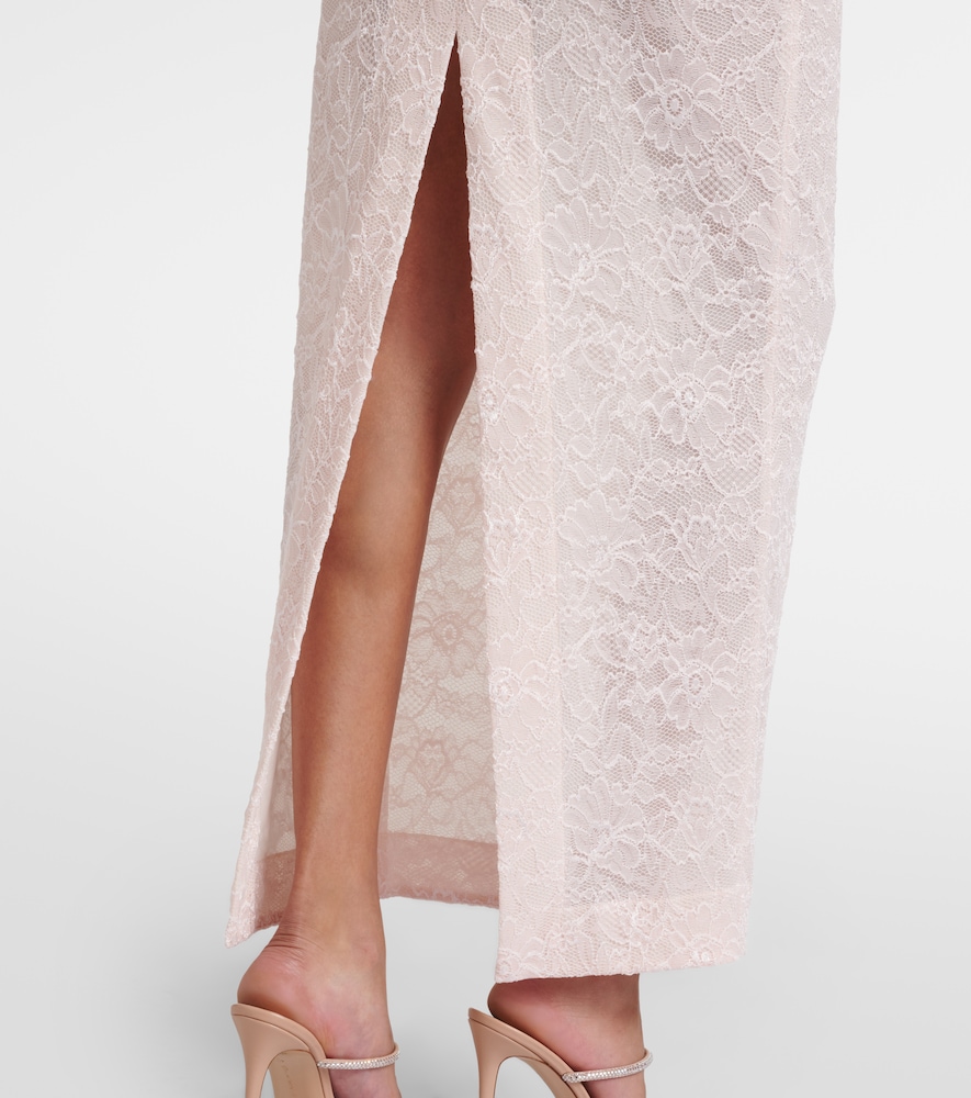 Alessandra Rich Alessandra Rich Robe Aus Spitze 