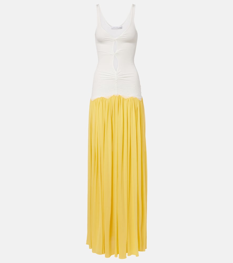 Christopher Esber Verner cutout lace-trimmed jersey maxi dress