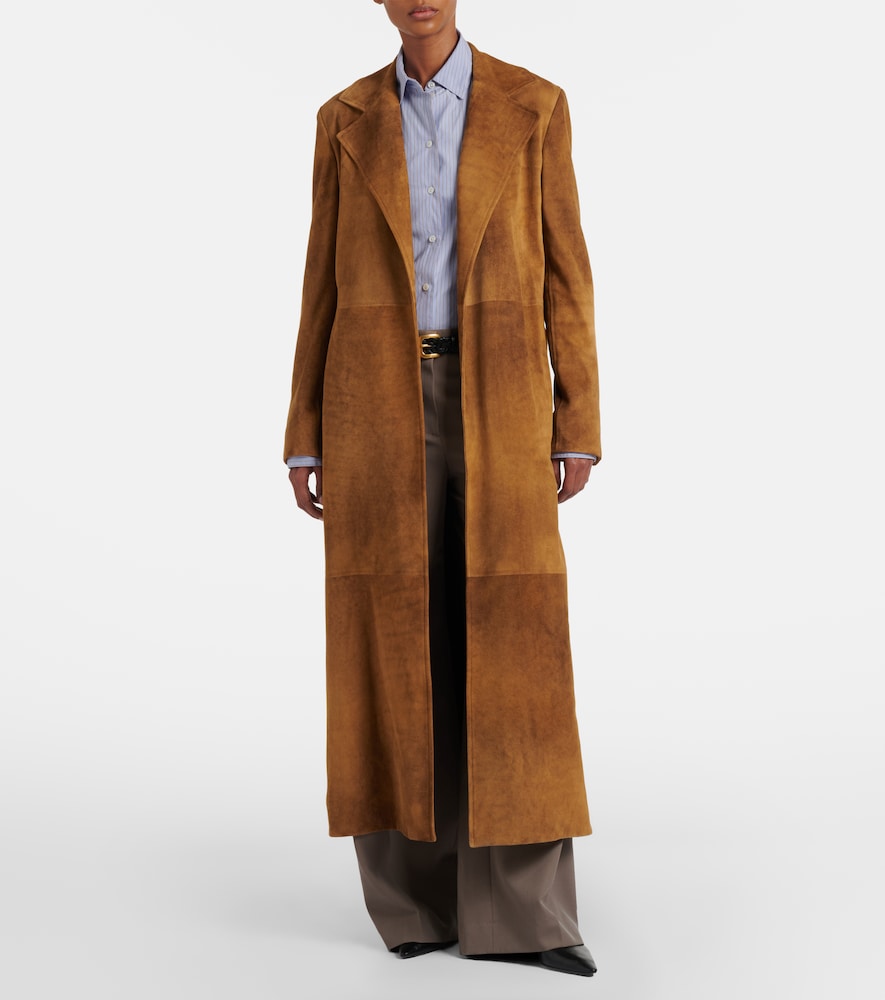 The Row Raisa suede coat