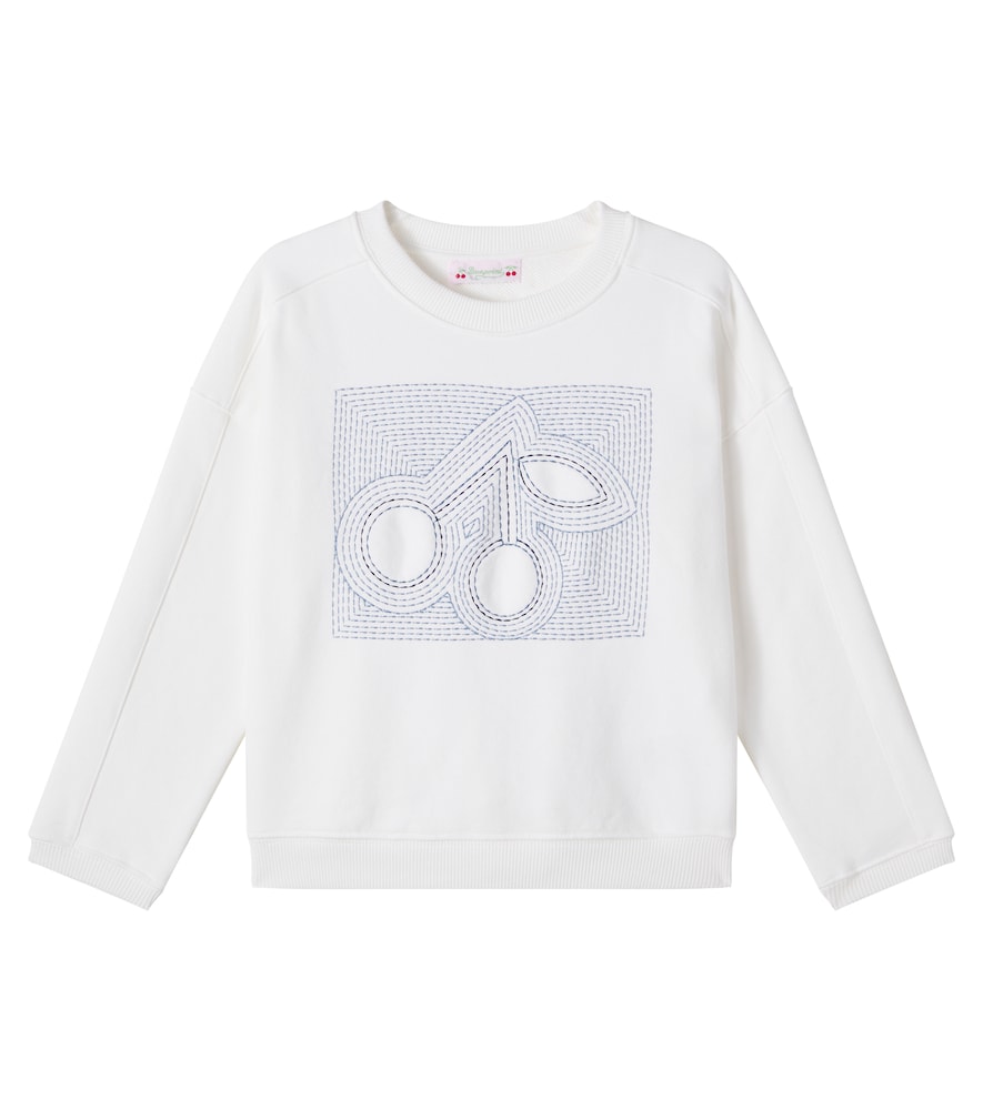 Bonpoint White Embroidered Cotton Jersey Sweatshirt Y Size 12 - Mytheresa