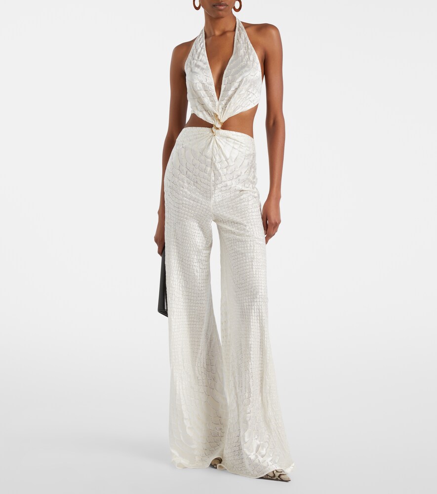  Roberto Cavalli Roberto Cavalli Embellished Halterneck Jumpsuit 